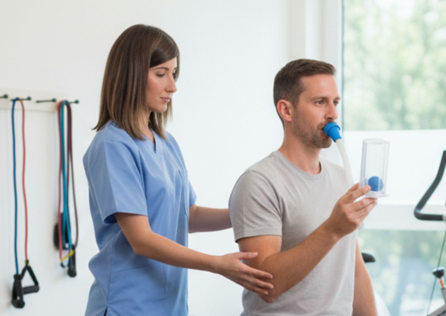 Rehabilitación pulmonar con fisioterapia