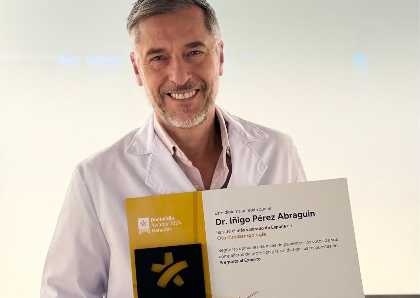 El mejor Otorrino de España 2025, ¡valorado por los pacientes!