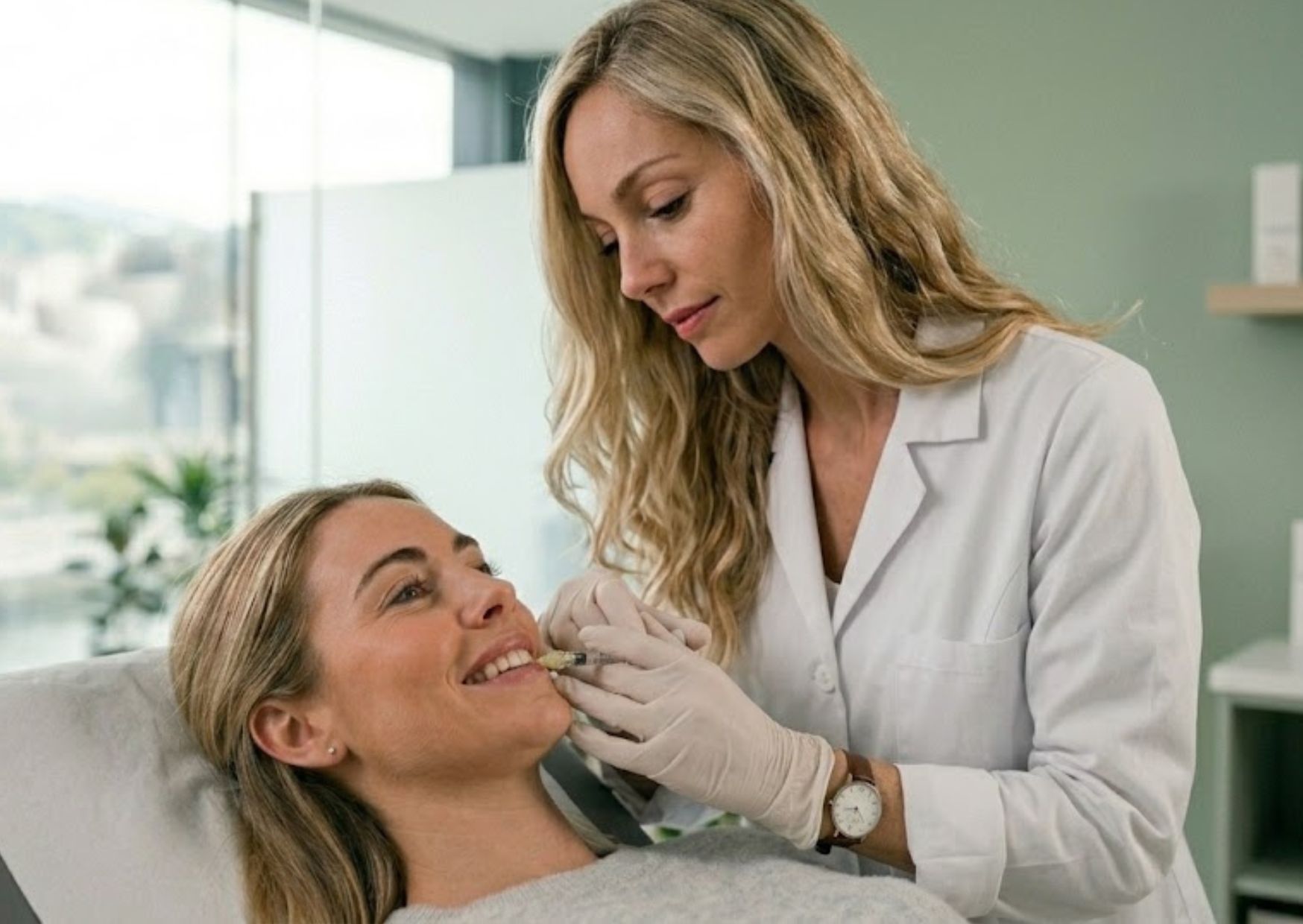 Relleno labial con ácido hialurónico