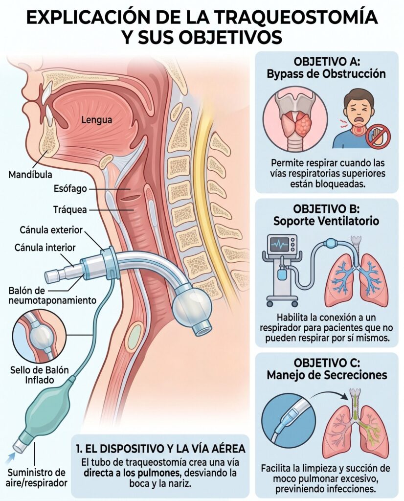 cirugía traqueostomía antes y después